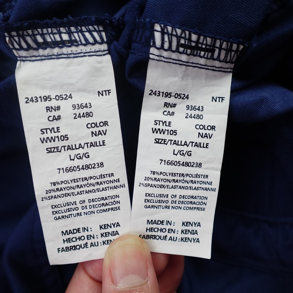 Cherokee Workwear Scrub Pants Womens Large Navy Blue Cargo Medical Lot of 2 - Picture 4 of 13